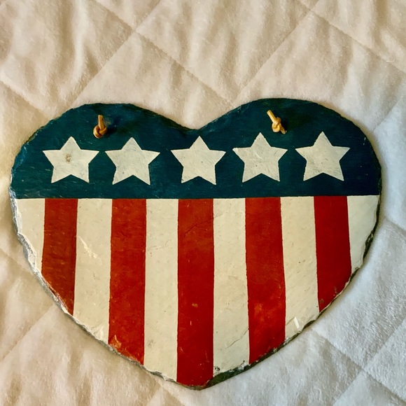 Slate heart painted - Picture 3 of 3
